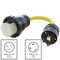 Ac Works 1.5FT RV L5-30P 30A 3-Prong Generator Locking Plug to RV/ Marine NEMA SS2-50R 50A Connector RVL530M50-018 - alternate 2